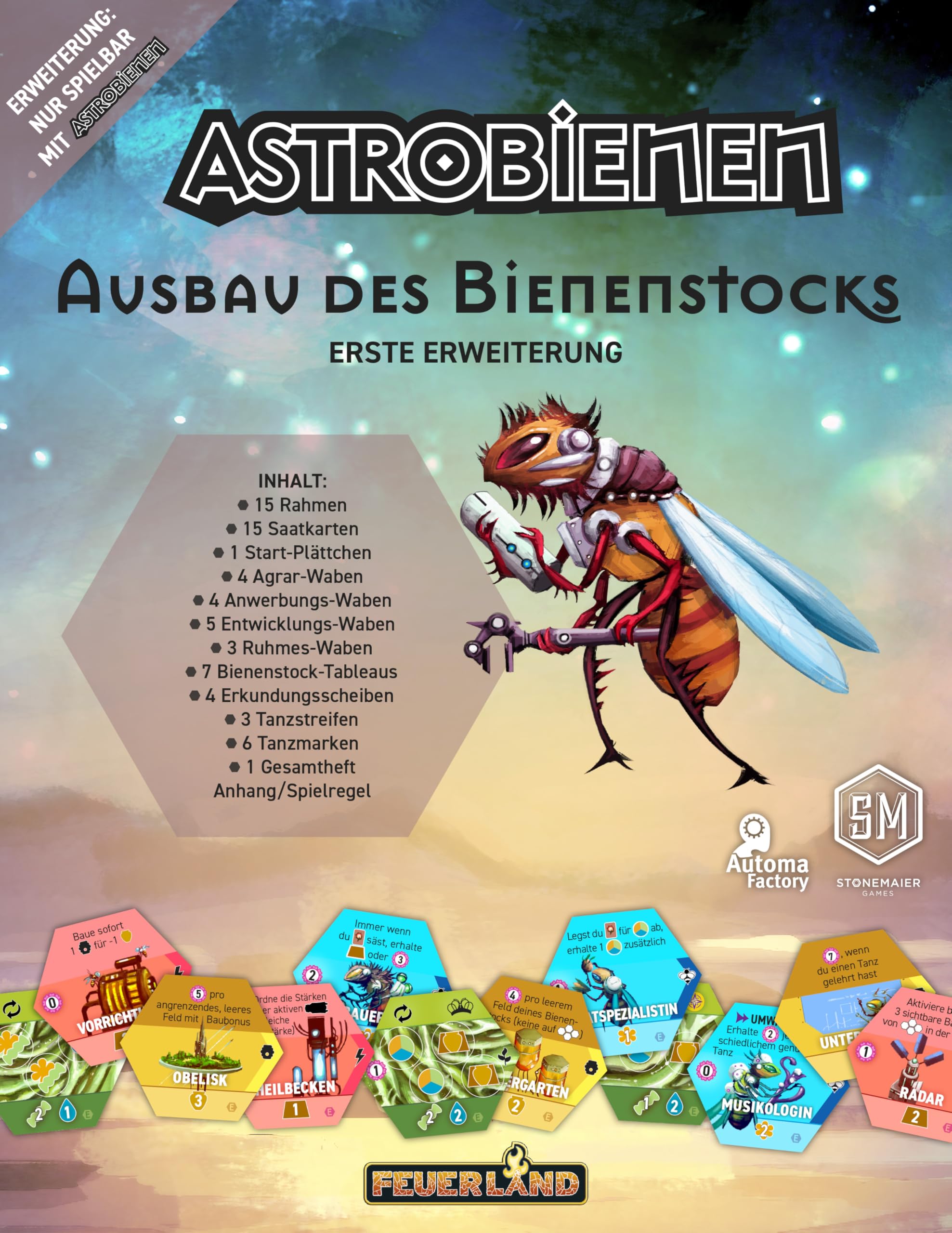 feuerland-astrobienen-ausbau-des-bienenstocks-erweiterung-brettspiel image 1