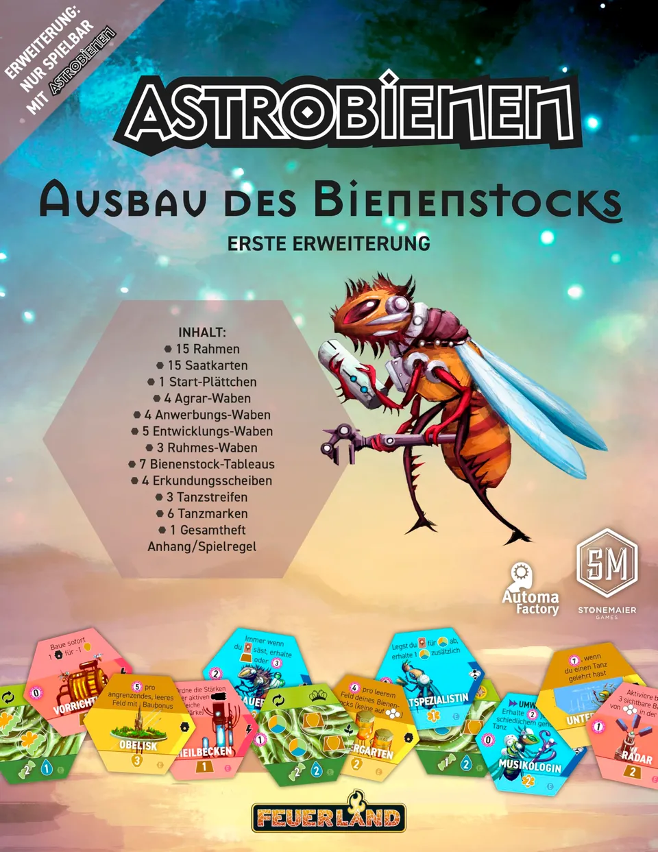 feuerland-astrobienen-ausbau-des-bienenstocks-erweiterung-brettspiel image 1